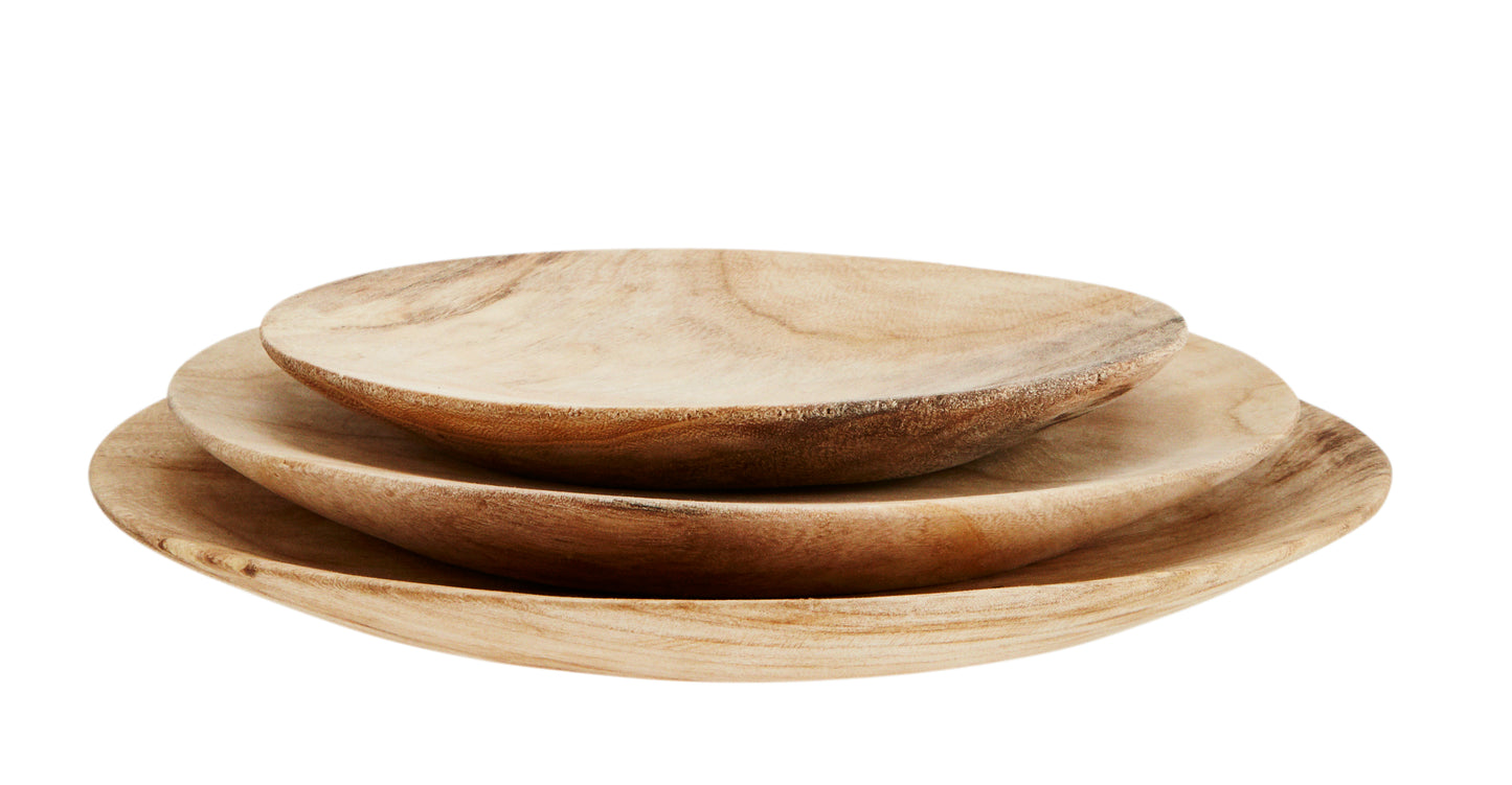 Assiettes en bois- Set de 3