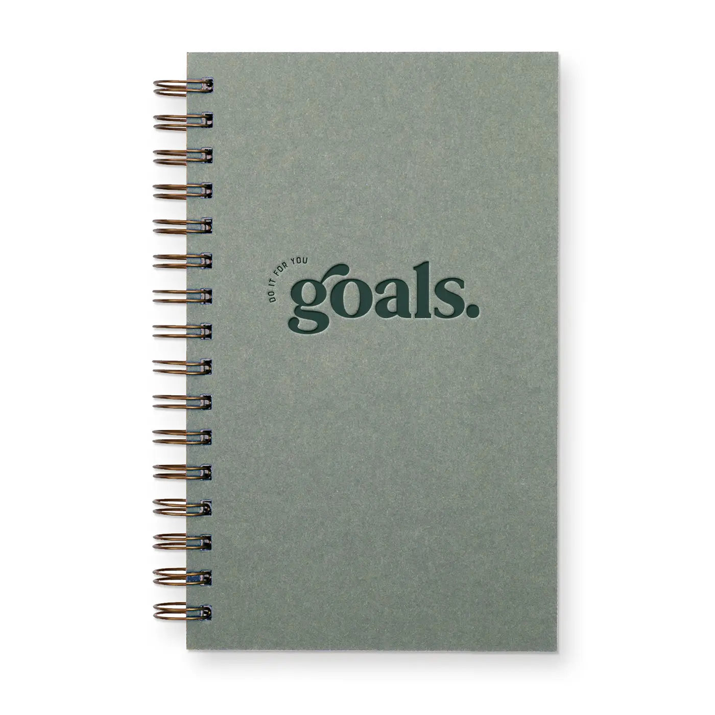 Journal planificateur "Goals"- Vert sauge et vert foncé