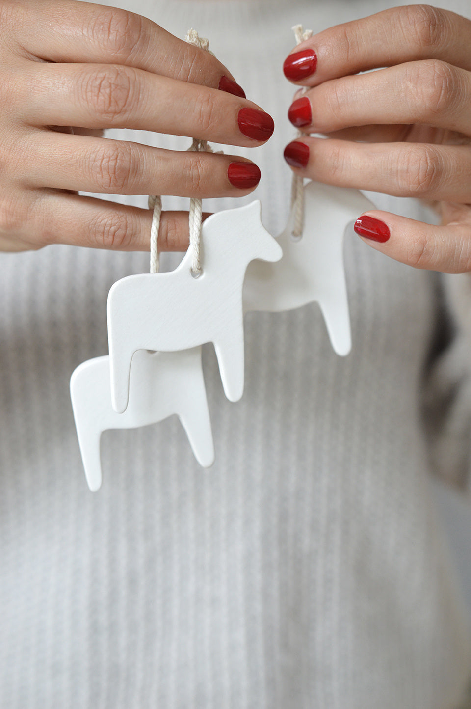 Cheval en argile à suspendre