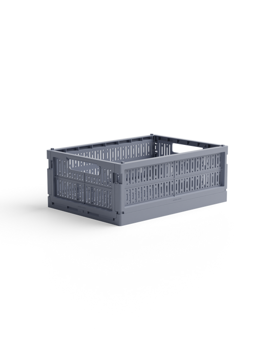 Caisse de rangement pliable (2 tailles)- Bleu gris