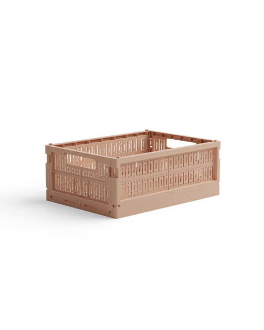 Caisse de rangement pliable (2 tailles)- Rose poudré