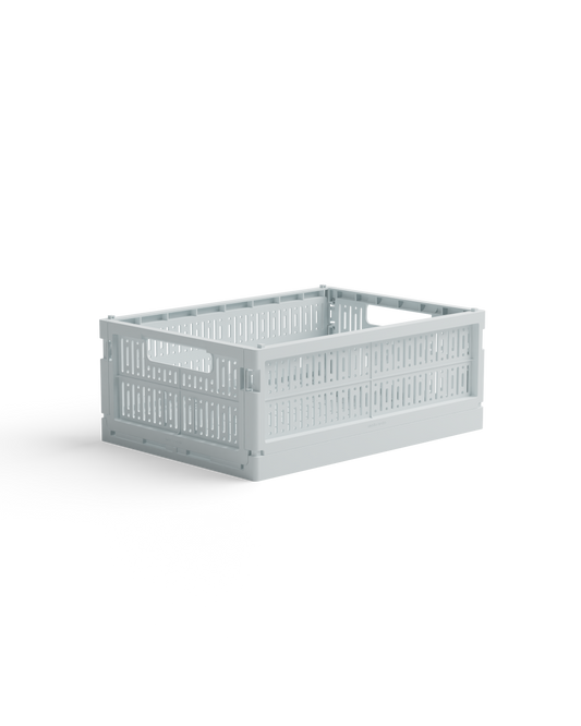 Caisse de rangement pliable (2 tailles)- Bleu glacié