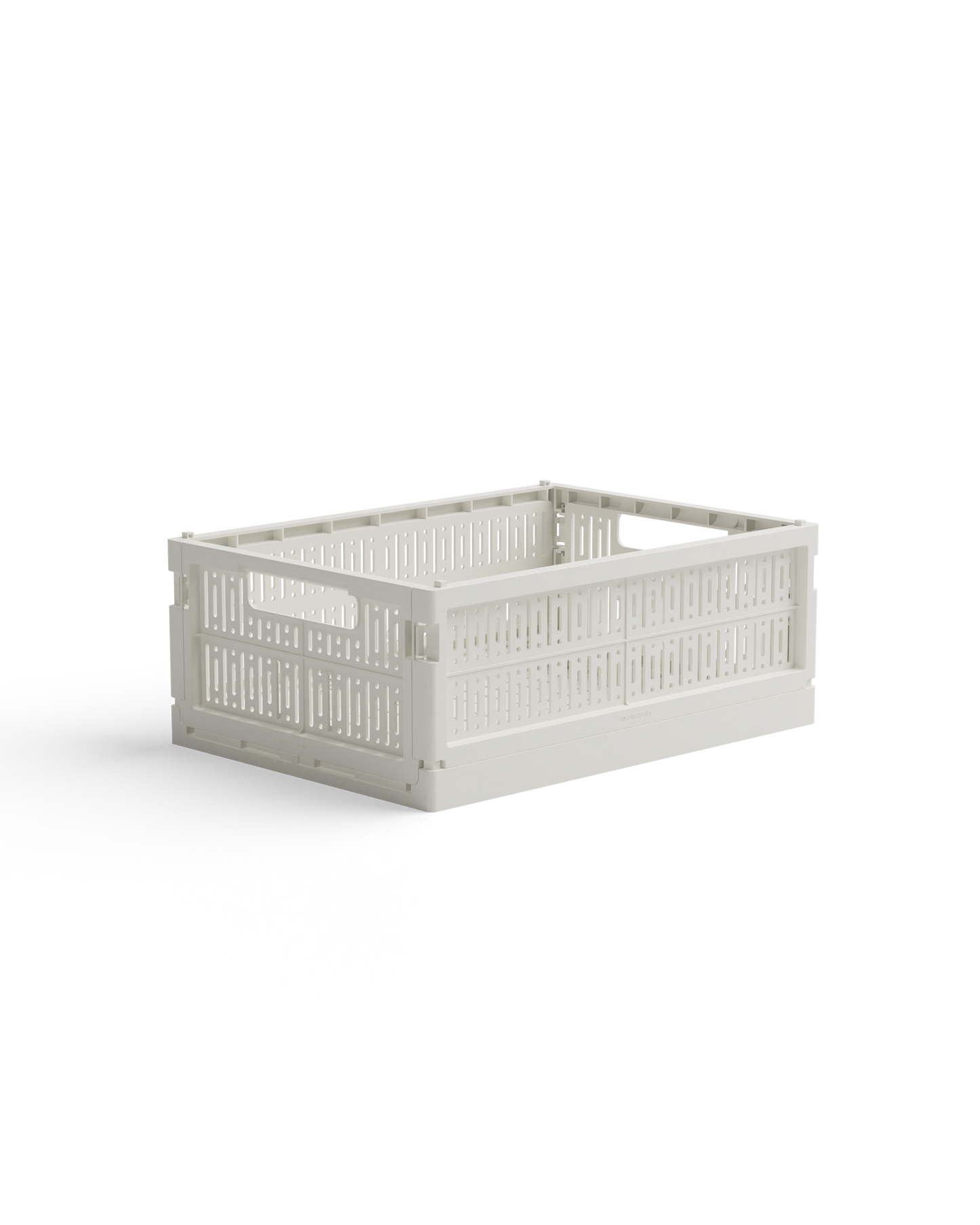 Caisse de rangement pliable (2 tailles)- Blanc cassé