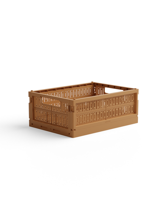 Caisse de rangement pliable (2 tailles)- Caramel