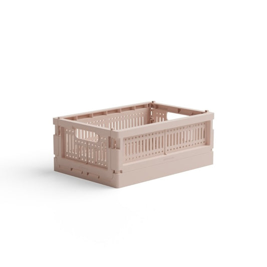 Caisse de rangement pliable (2 tailles)- Rose poudré