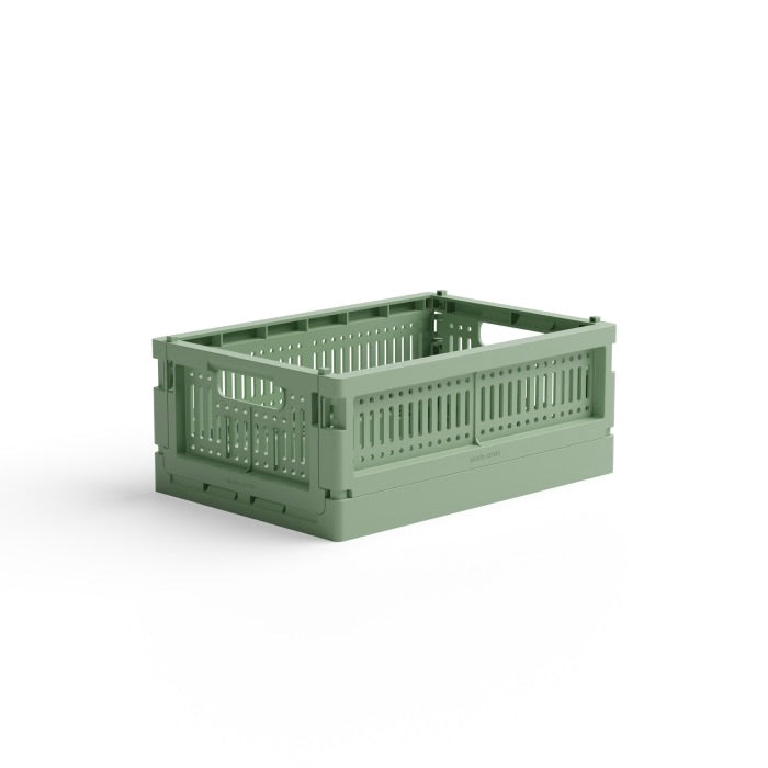 Caisse de rangement pliable (2 tailles)- Vert sauge