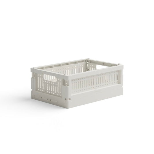 Caisse de rangement pliable (2 tailles)- Blanc cassé