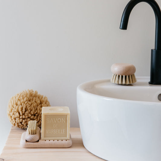 Coffret savon et brosse à ongles- Hêtre