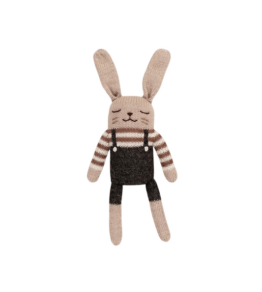 Doudou lapin- salopette noire