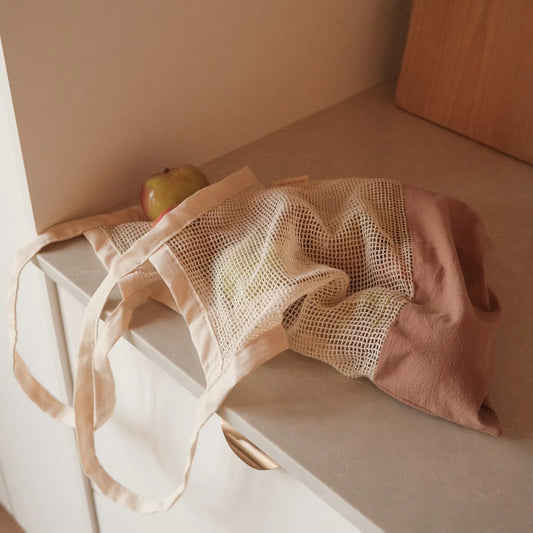 Grand sac filet -Vieux rose