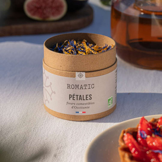 Pétales de fleurs comestibles bio