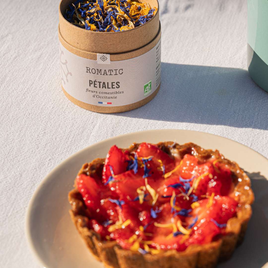 Pétales de fleurs comestibles bio