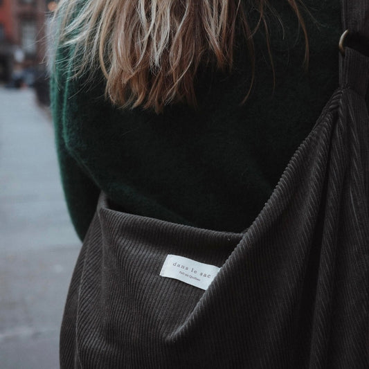Sac besace velours- Forest
