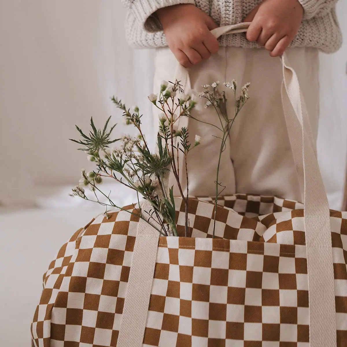 Sac week-end Raphael- Damier caramel