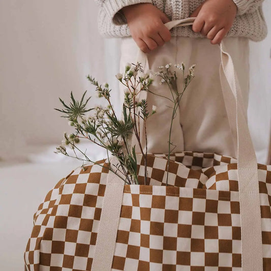 Sac week-end Raphael- Damier caramel