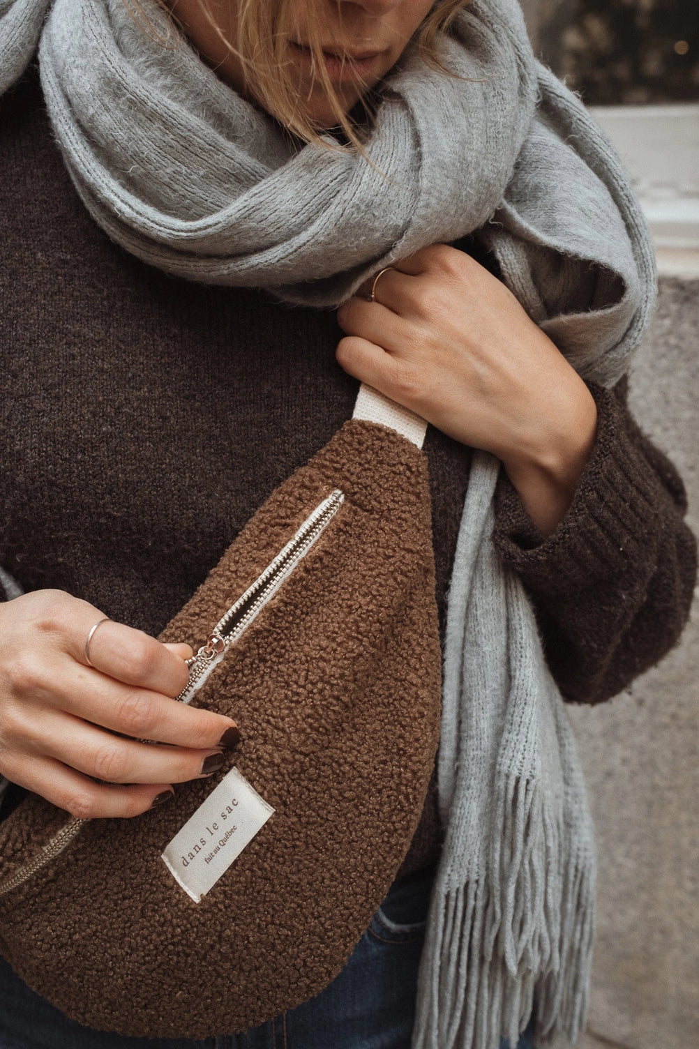 Sac bandoulière sherpa- Olive