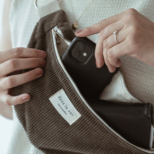 Sac bandoulière velours- Forest