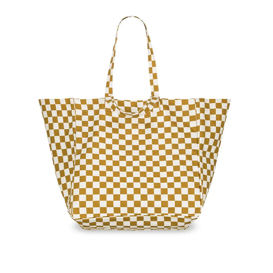 Sac cabas Elisa- Damier caramel