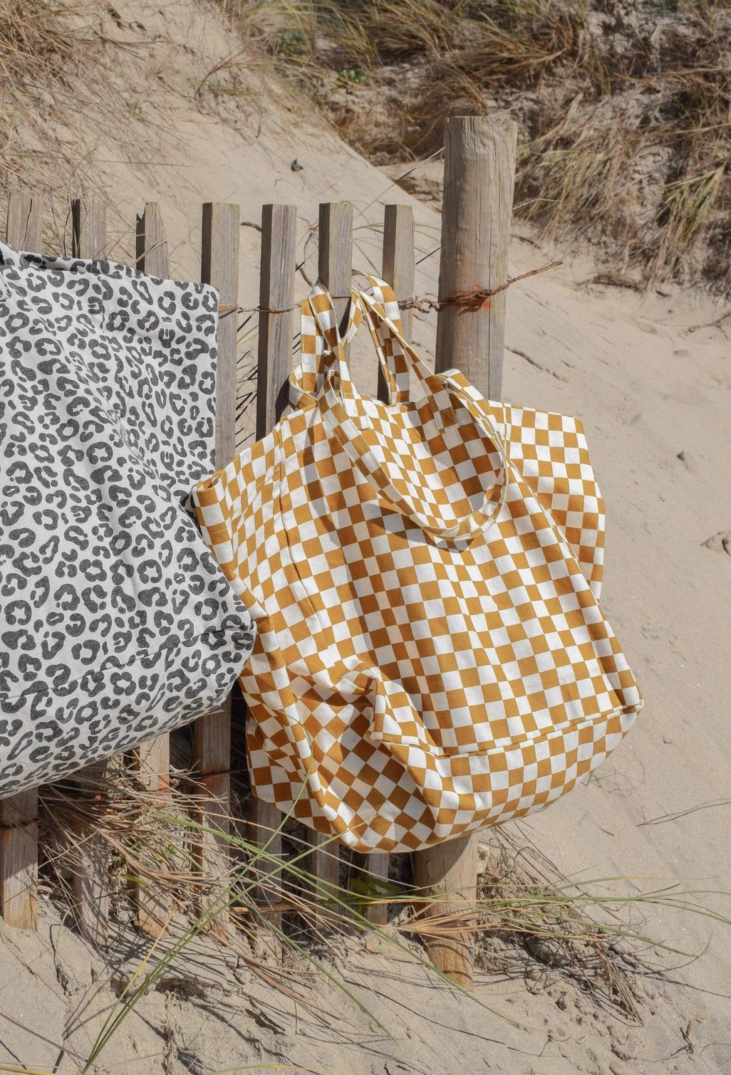 Sac cabas Elisa- Damier caramel