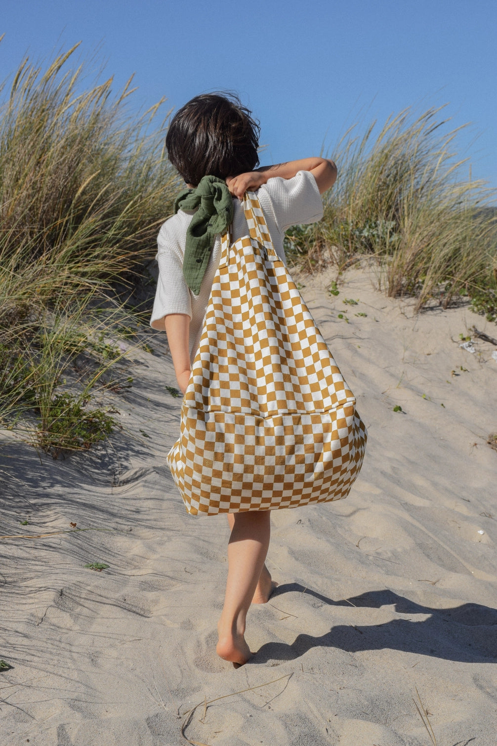 Sac cabas Elisa- Damier caramel