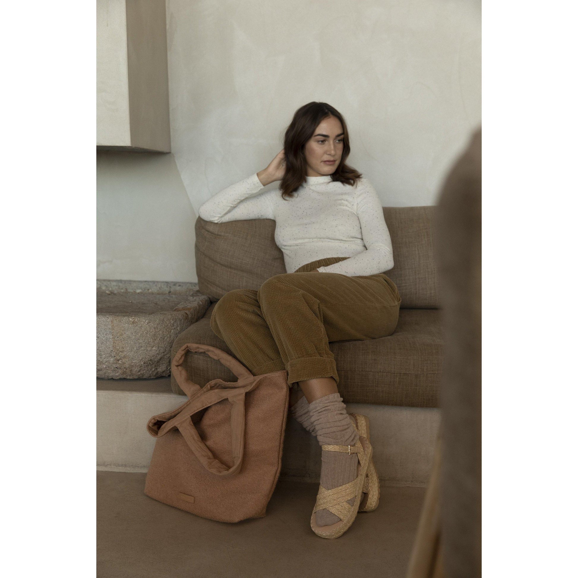 sac à main cajou laine teddy