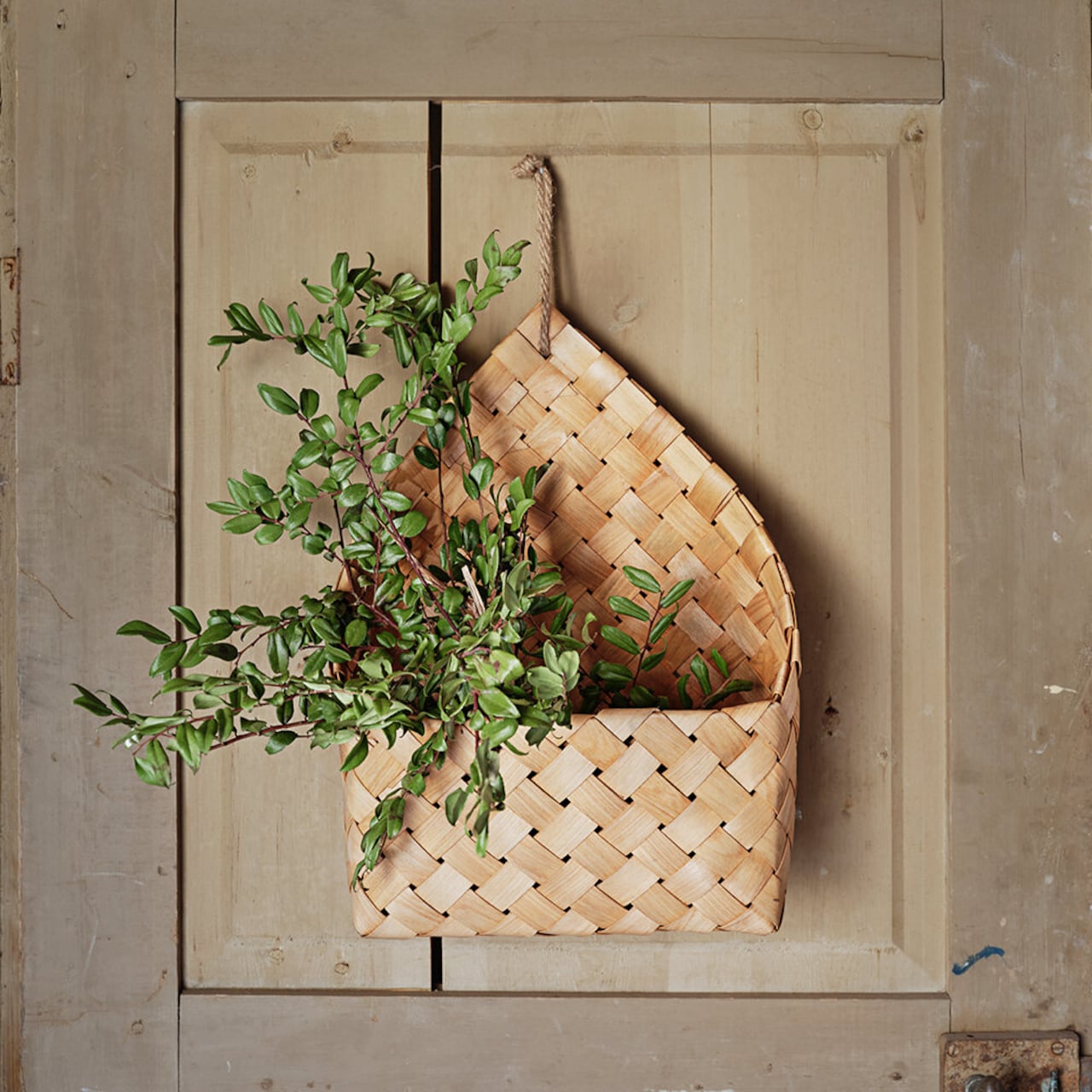 Paniers muraux en bois- Set de 2