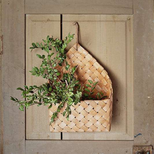 Paniers muraux en bois- Set de 2