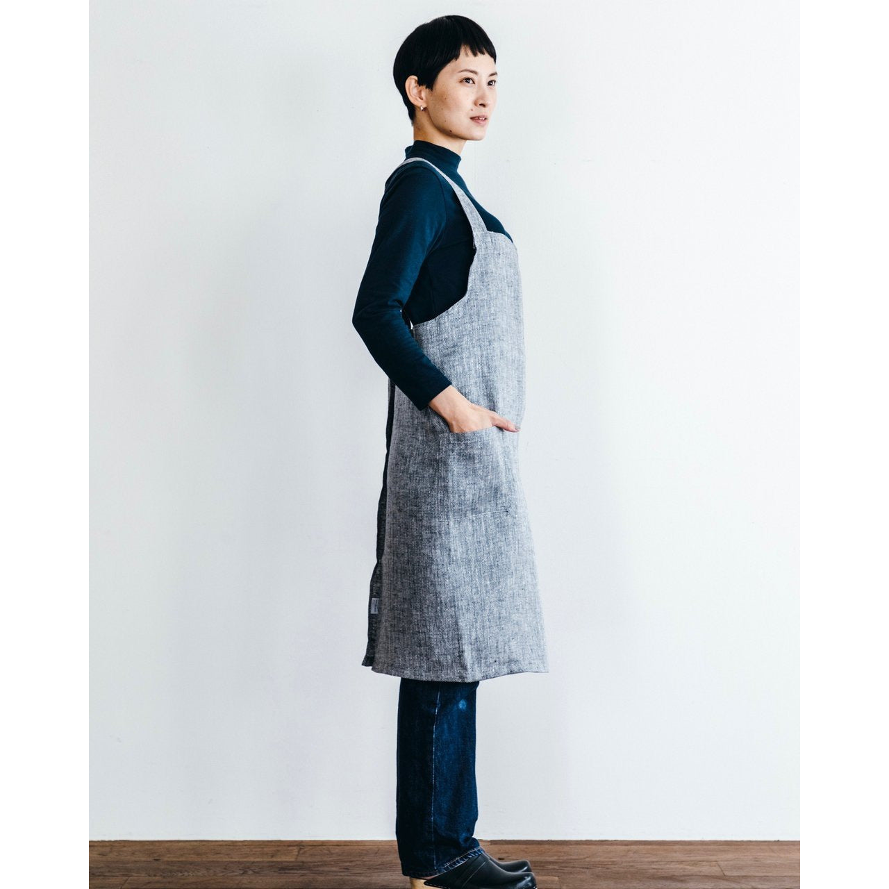 tablier japonais en lin fog linen