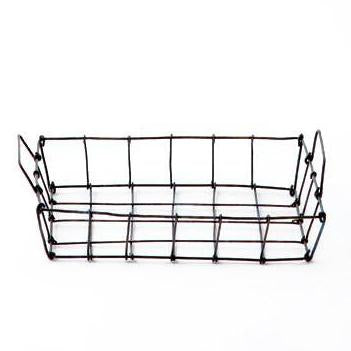 panier en fil de fer noir fog linen work