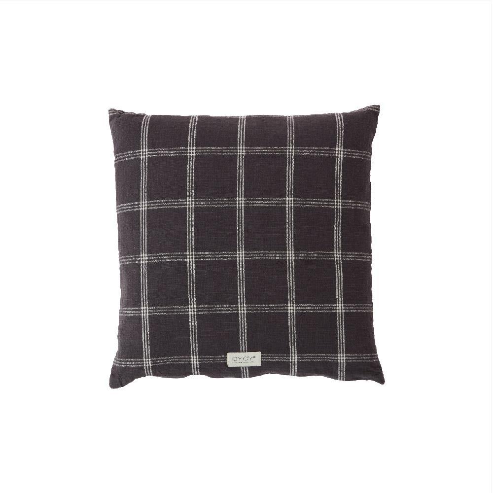 coussin à carreaux en coton biologique oyoy