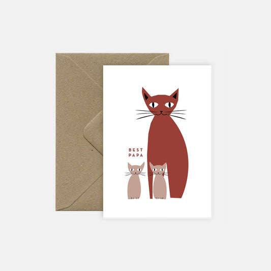 carte postale double et enveloppe kraft michoucas design