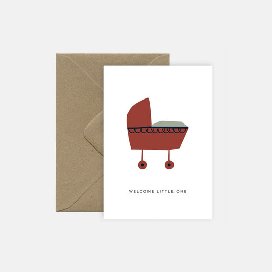 carte postale double et enveloppe kraft michoucas design