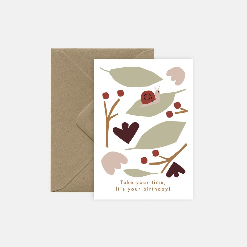 carte postale double et enveloppe kraft michoucas design