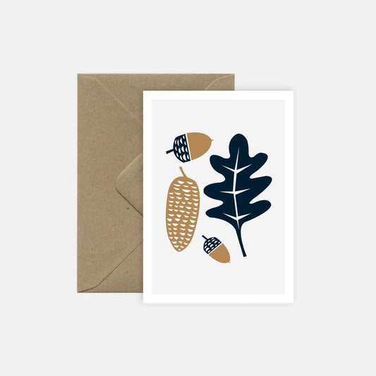 carte postale double et enveloppe kraft michoucas design