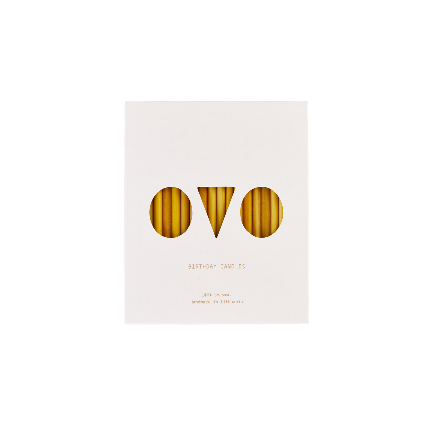 bougies d'anniversaire en cire d'abeille Ovo Things