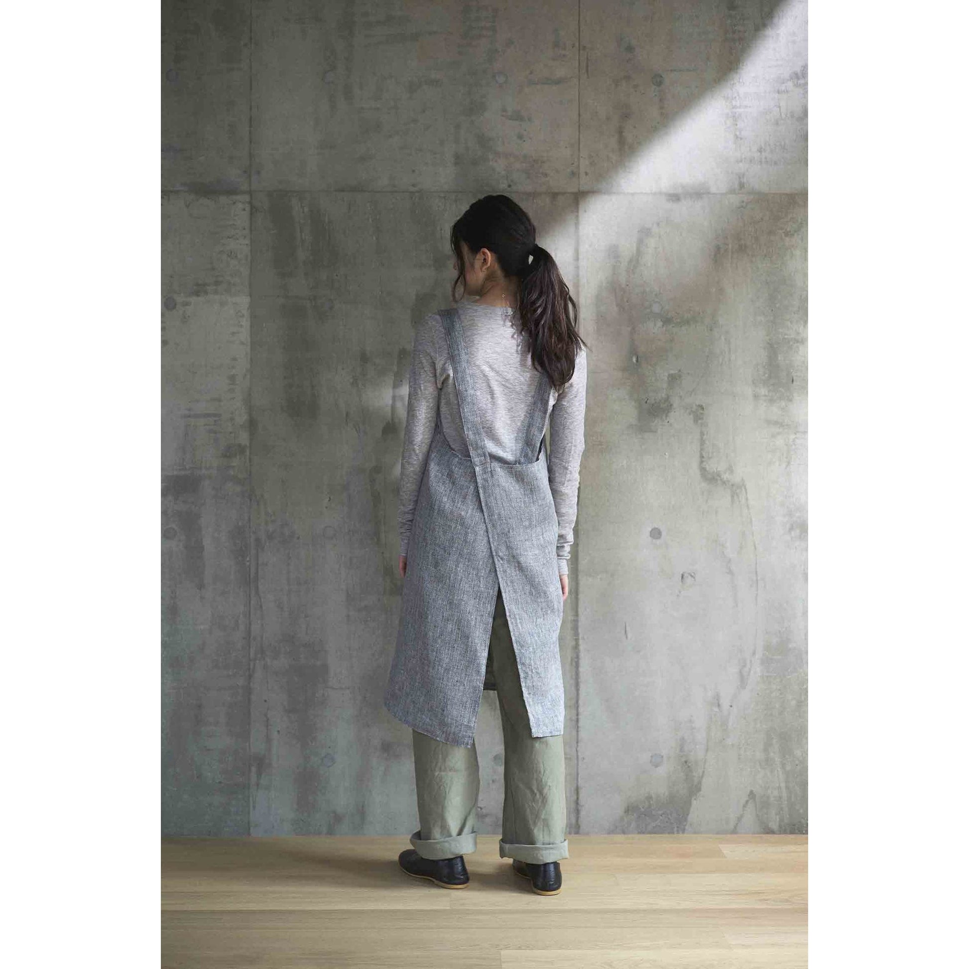 tablier japonais en lin fog linen