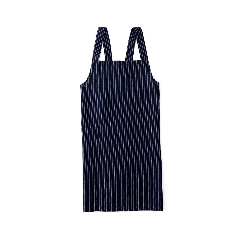 tablier japonais en lin à rayures fog linen