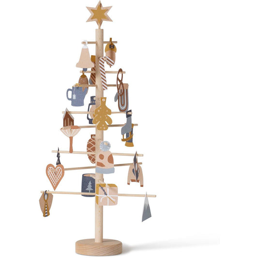 arbre de l'avent en papier et bois DIY Noel Jurianne Matter