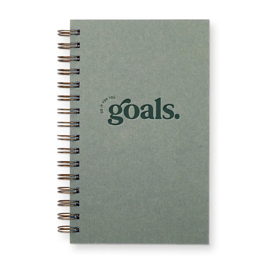 Journal planificateur "Goals"- Vert sauge et vert foncé