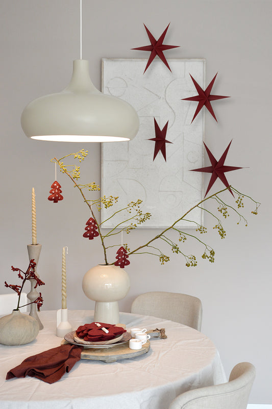 Etoiles en papier set de 2- Cranberry
