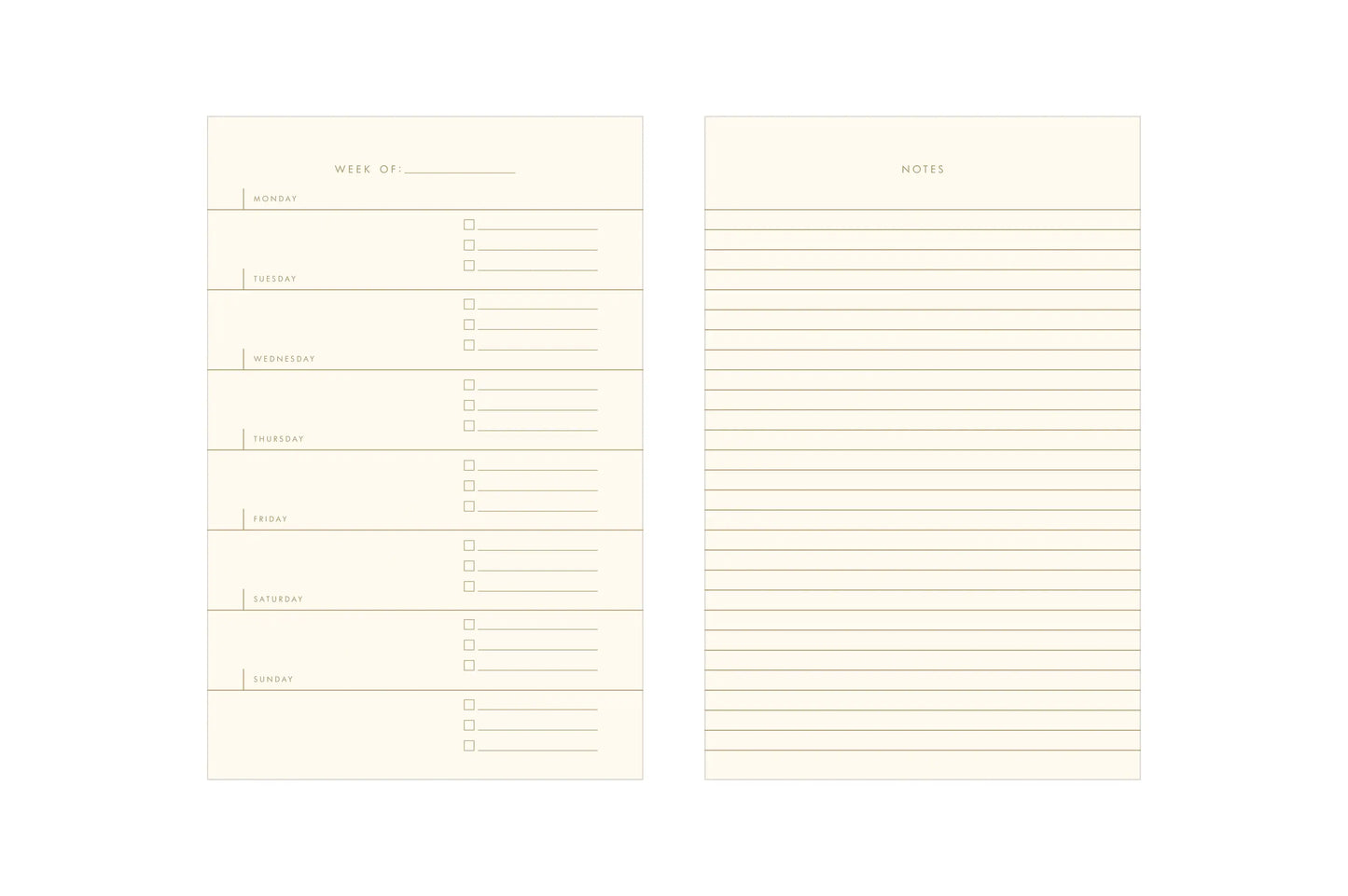 Agenda planificateur "Plan"- Vert forêt