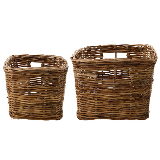 Panier carré en rotin (2 tailles)
