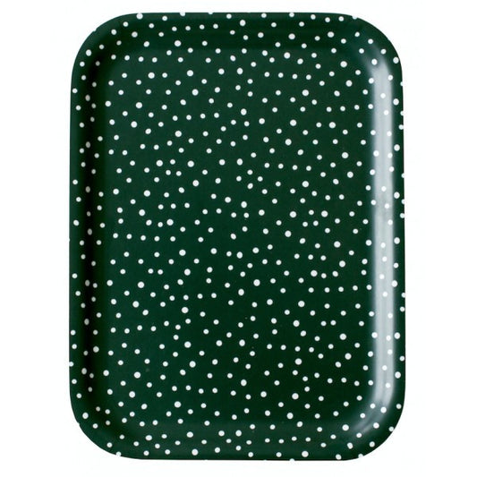 Plateau rectangulaire vert foncé de chez Nama pour Esprit Nordik