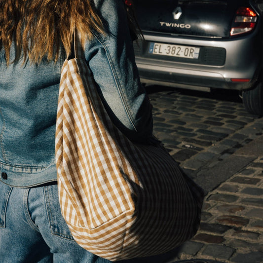 Sac à main Vichy Camel